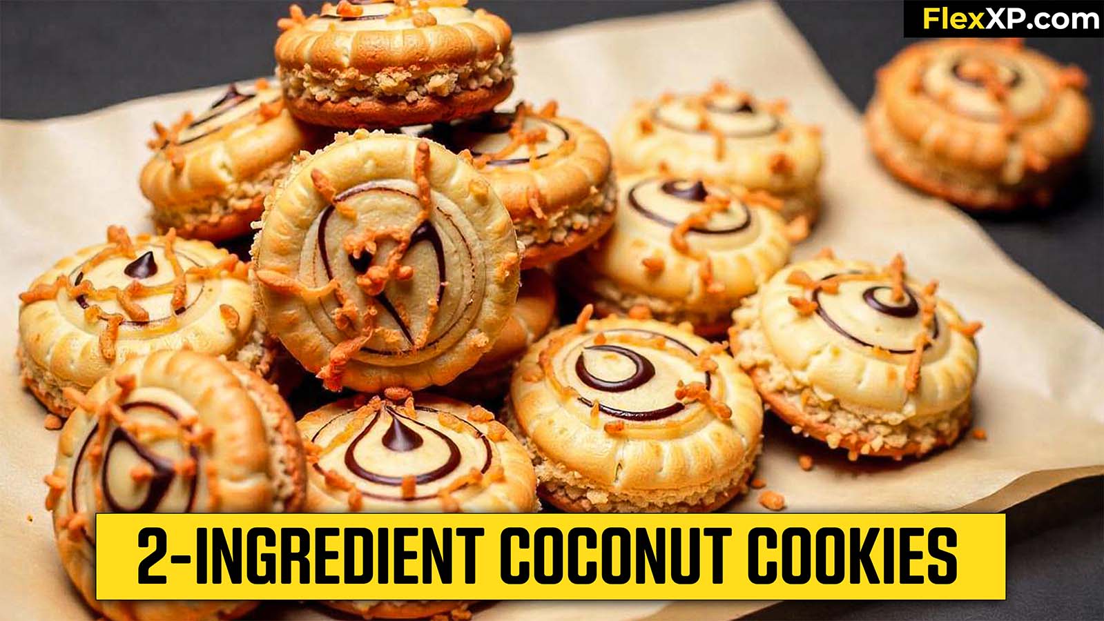 2-Ingredient Coconut Cookies