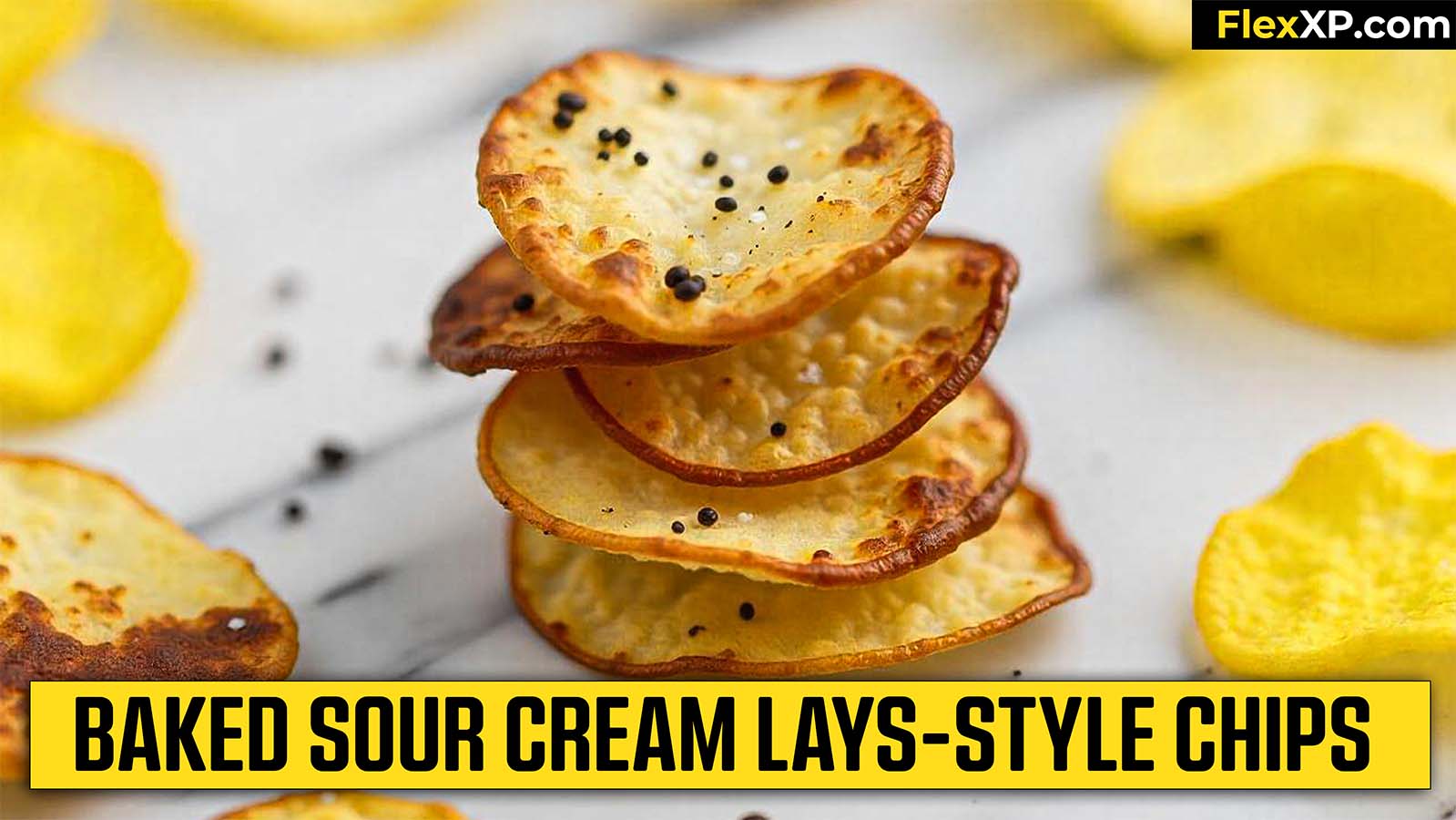 Baked Sour Cream Lays-Style Chips