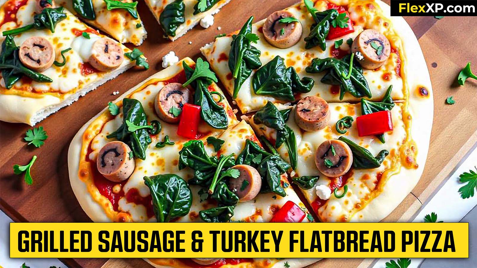 Grilled Sausage & Turkey Flatbread Pizza