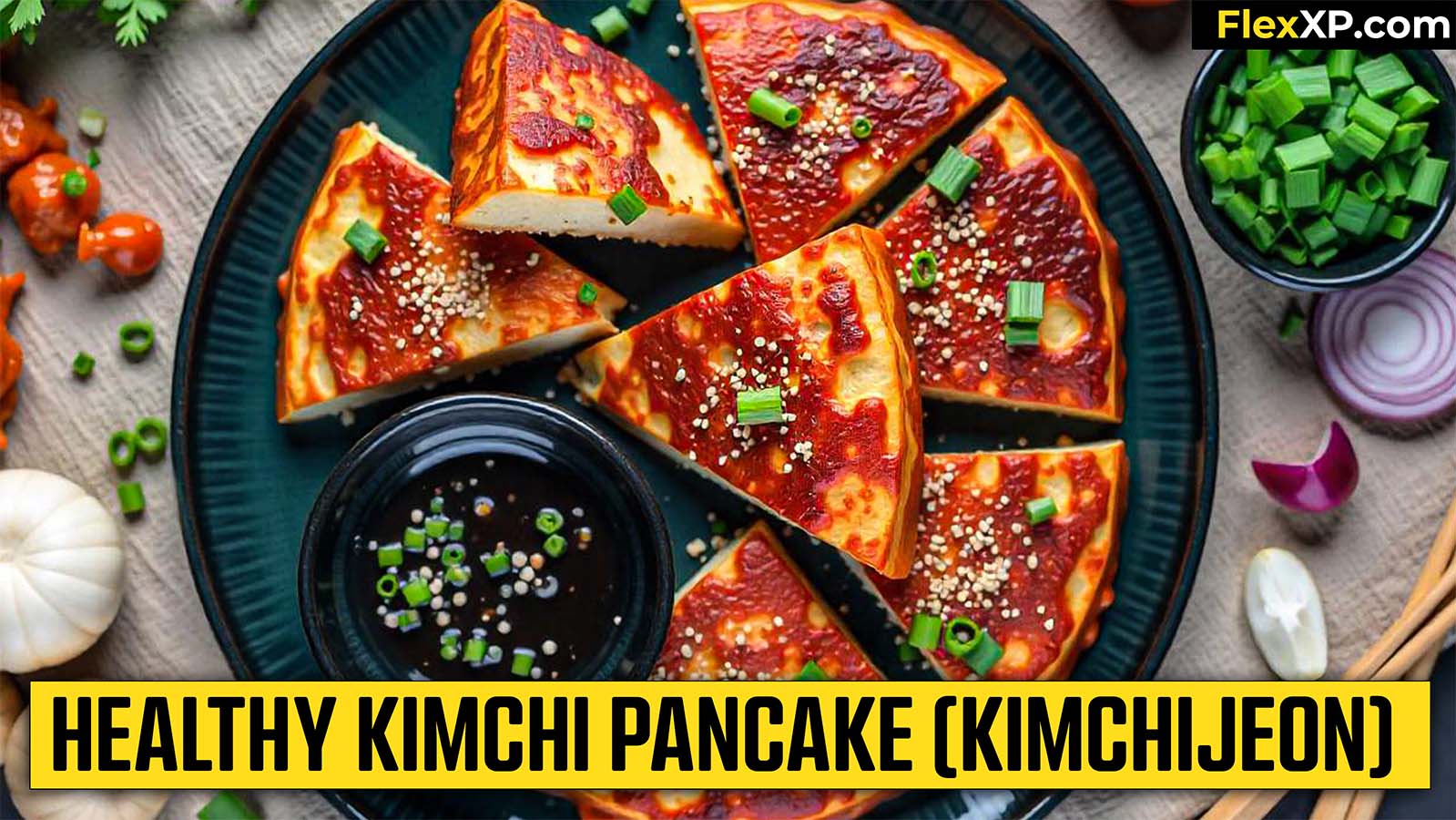 Healthy Kimchi Pancake (Kimchijeon)