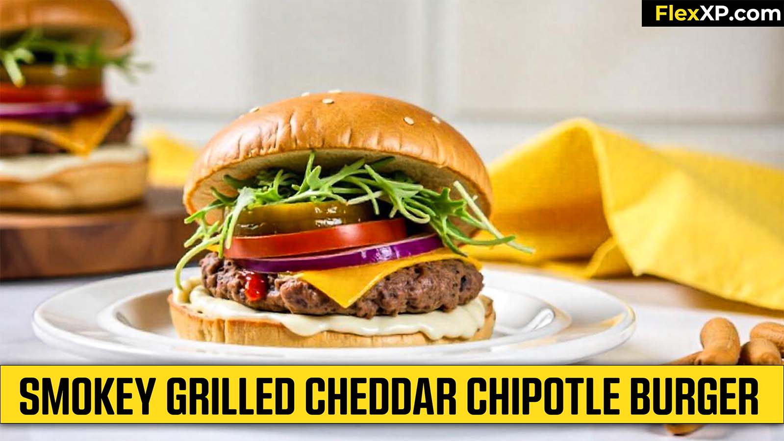 Smokey Grilled Cheddar Chipotle Burger